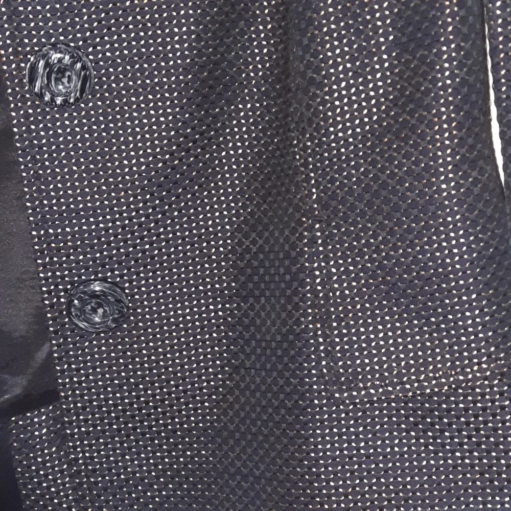 ELLEN TRACY Wool Blend Blazer Matte Bronze Gold Black Grey Woven Office $548 6P - Picture 4 of 10